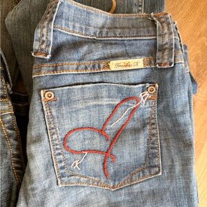 VINTAGE Frankie B. Women's Denim Jeans.  2 pairs. HEART Set